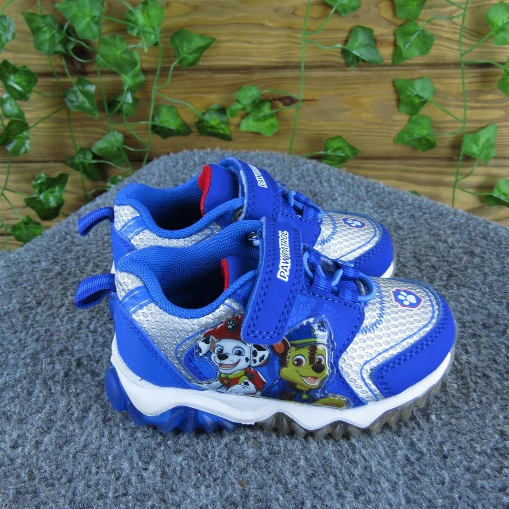 PAW Patrol Boys Sneaker  Sz T 6 Medium Blue Synthetic Hook &‎ Loop